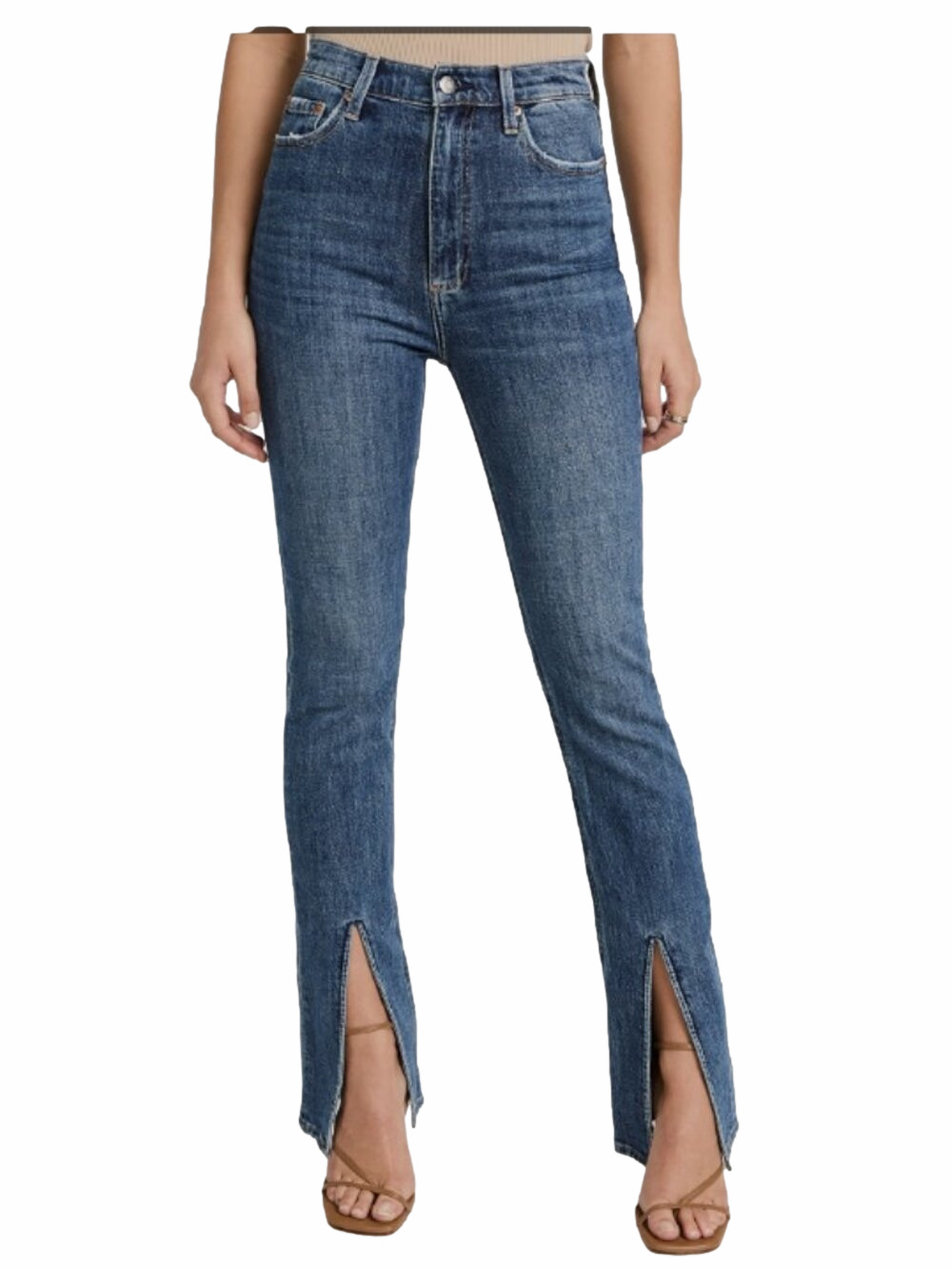 NEW Pistola Colleen High Rise Slim Flare in Willow Size 29 (8) Stretch Fading